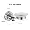 iBathUK Georgina Round Soap Dish, Stainless Steel Wall Mount Soap