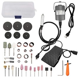 Flex Shaft Grinder Carver Rotary Tools Hanging Electric Grinding Machine, Multi-Function & Foot Pedal Control, Suitable for Carving Buffing Drilling Polishing Sanding Cutting Cleaning