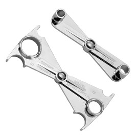 Wevdn 2PCS Fuel Line Disconnect Tool, 3/4 5/8 1/2 3/8 Inch & 3/8 5/16 Inch Fuel Filter Removal Tool for Quick Disconnection, Multi-Purpose Scissor Fuel Line Wrench Fit Cars Truck SUV