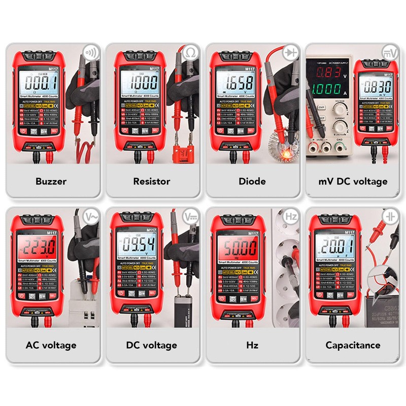 Digital Multimeter Voltage Tester 4000 Counts Automatic Intelligent Maintenance Power