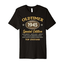80th Birthday Man Gift 1945 not Old Classic 1945 80 Vintage Premium T-Shirt