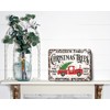 Custom Metal Christmas Tree Farm Sign with Name