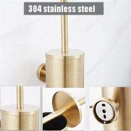 Cepillo de Inodoro con Soporte de Pared – Acero Inoxidable SUS304