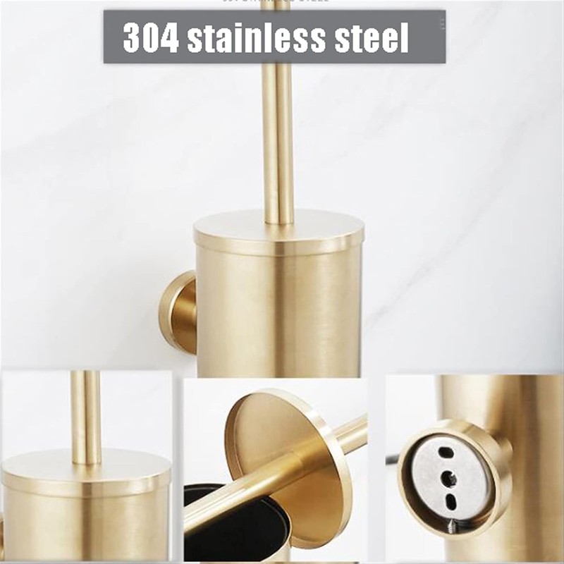 Cepillo de Inodoro con Soporte de Pared – Acero Inoxidable