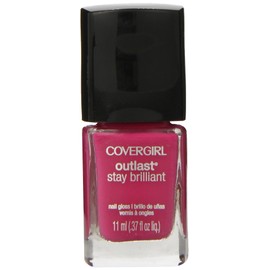 Covergirl Outlast Stay Brilliant Nail Gloss, Tickled Pink 165, 0.37 Ounce