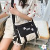 Bolso De Hombro Para Mujer/bolso Escolar/bolso De Lona/versión Coreana/gran Capacidad/rojo,