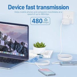 USB C to Lightning   MFi Certified 5 Pack/6 FT  Charger Fast  White Flow  Cord for  14 13 12 11 Pro Max Xr Xs 8