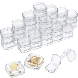 Cajitas Para Joyeria, 40 Piezas, Cajas Transparentes Para Ordenar Accesorios, Pulseras y Materiales Artesanales, Muy Adecuadas Para Viajeros y Amantes