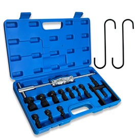 FITHOIST 12Pcs Motorcycle Blind Hole Bearing Puller Kit,Slide Hammer Puller Set, Pilot Insert Inner Bearing Puller with 2 Caliper Hangers&Collets 8-32MM