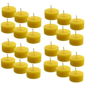 24 Tea Lights Made from 100% Pure Beeswax