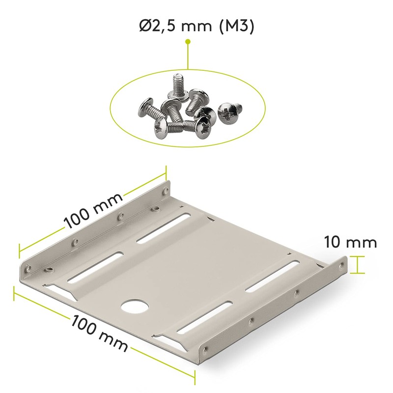 Goobay 94343 2.5" Hard Disk Installation Frame to 3.5", Beige