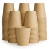 LITOPAK 100 Pack 10 oz Kraft Paper Coffee Cups for