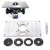 Uadme Router Table Insert Plate, Aluminum Alloy Routers Bench Trimmer