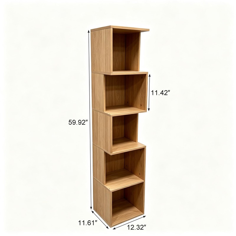Enjoy Smart 5 Cube Bookshelf, Freestanding 5 Tier Open Display