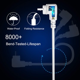 Itramax 20 FT Blink Outdoor/Indoor (3rd Gen) Charger Cable with Adapter(1 Pack),Compatible for Blink XT/XT2 Camera Charging Brick and 90 Degree Right Angled Micro USB Cord,Waterproof Power Wire Supply