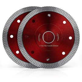 Flintronic Diamond Disc 115 mm, Pack of 2 Diamond Cutting Disc, Diamond Tile Disc Extra Thin, Universal Cutting Disc for Concrete, Granite, Stone, Masonry, Brick