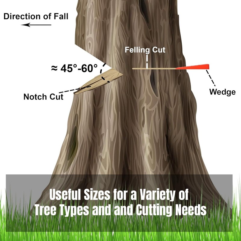 AR-PRO 6 Pack Tree Felling Wedges with Spikes for Safe