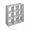 Furinno Simple Open Back Cube Storage Organizer, Standing Shelf, 9-Cube,