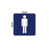 GOOD STUFF Blue Square Bathroom Sign with White Icon, Cute