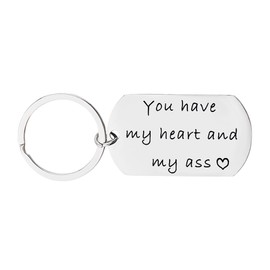 Funny Anniversary Valentines Gifts for Couple Keyring Gift for Boyfriend Girlfriend Long Distance Relationship Gifts for Him Her Birthday Gifts for Husband Wife Keychain Gift for Fiance Fiancee