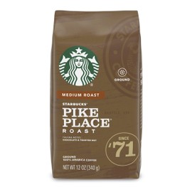 Starbucks Medium Roast Ground Coffee — Pike Place Roast — 100% Arabica — 1 bag (12 oz.)