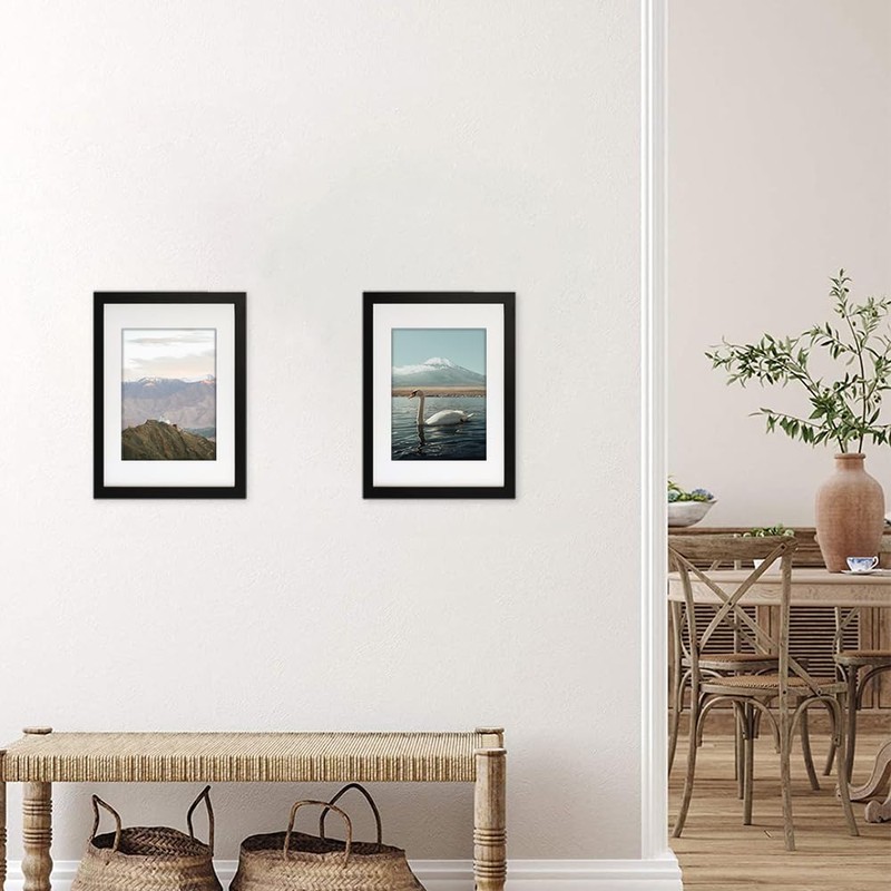 A4 Picture Frame Set of 2-21x29.7 cm, A4 Black Frame