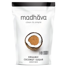 MADHAVA Organic Coconut Sugar 3 Lb. Bag (Pack of 1), Natural Sweetener, Sugar Alternative, Unrefined, Sugar for Coffee, Tea & Recipes, Vegan, Organic, Non GMO