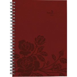 Weekly Planner Nature Line Flower 2024 - Pocket Calendar A5 - 1 Week 2 Pages - Ring Binding - 128 Pages - Environmental Calendar - with Hardcover - Alpha Edition