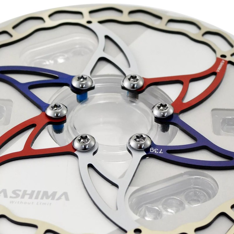 ASHIMA Ai2 ARO-09 Lightest Disc Brake Rotor 160mm 73g, Multi-Color: