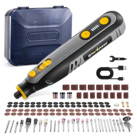 Enventor Cordless Rotary Tool, 8V Power Rotary Tool Kit with 123pcs Accessories, 5-Speed 30000RPM, USB Charging, Multi-Purpose Mini Rotary Tool for Sanding, Polishing, Engraving, Drilling, DIY Crafts