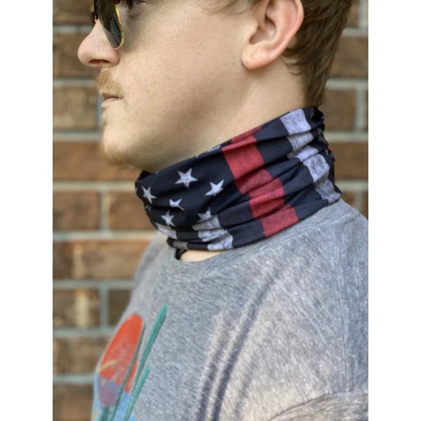 Unbranded Red Stripe American Flag Seamless Neck Tube/Face mask