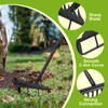 Garden Hoe and 12-Tine Rake 76.8" Stirrup Hoe Heavy Duty