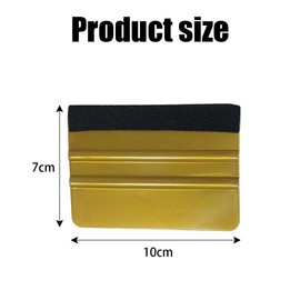 JNNJ 10 x Plastic Squeegee with Felt Edge, Universal Felt Squeegee for Vinyl, High-Quality Film Squeegee for Bonding Film, Wall Sticker, Window Film (Golden Brown)