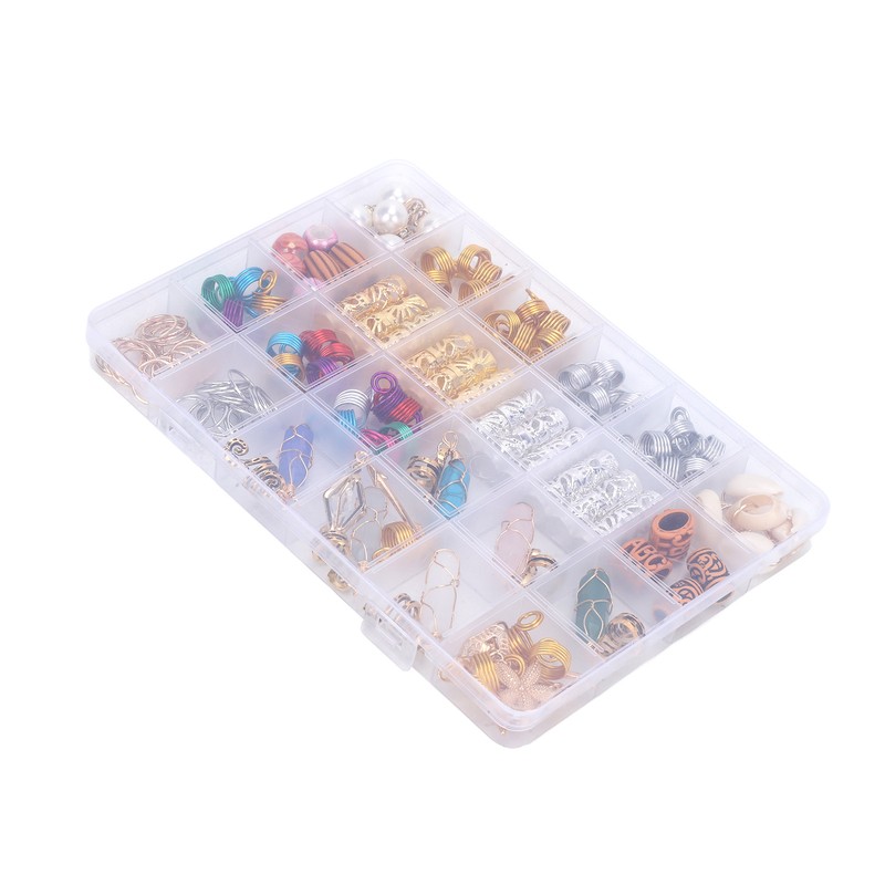 129pcs Dreadlocks Hair Rings Alloy Exquisite Shapes Hair Braiding Cuffs