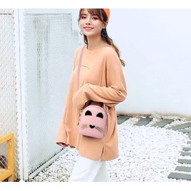 A-QMZL Shoulder Bag for Girls, Mini Crossbody Bag, Shoulder Bag, Handbags, PU Leather, Small Girls' Handbag, Mini Backpacks for Children, Girls, Teenagers, pink, Adorable