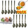 Buystarget 10pcs Teaspoons Set Stainless Steel Tea Spoons Food Grade