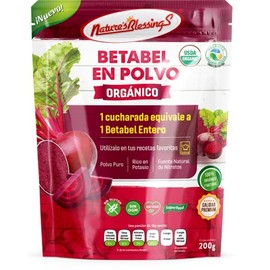 Nature's Blessings Betabel en Polvo Certificado Orgánico 200g | Raw | Vegan