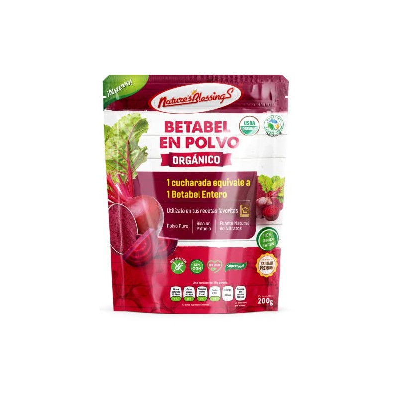 Nature's Blessings Betabel en Polvo Certificado Orgánico 200g | Raw