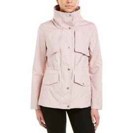 Cole Haan Women's Short Packable rain Jacket, Canyon Rose, Small