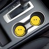Smiley Face Absorbent Car Cupholder Coaster 2 Pack for Cup