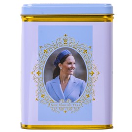 New English Teas Catherine Princess of Wales Tea Tin with 40 English Breakfast Teabags, Royal Family Commemorative Gift