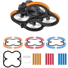Coyktonty Propeller Guard Carbon Fiber/Anti-Collision Ring for DJI AVATA Drone,360° Protective Guard Omnidirectional Protective Cover + 3 Color Crash Bar，Accessories for DJI AVATA