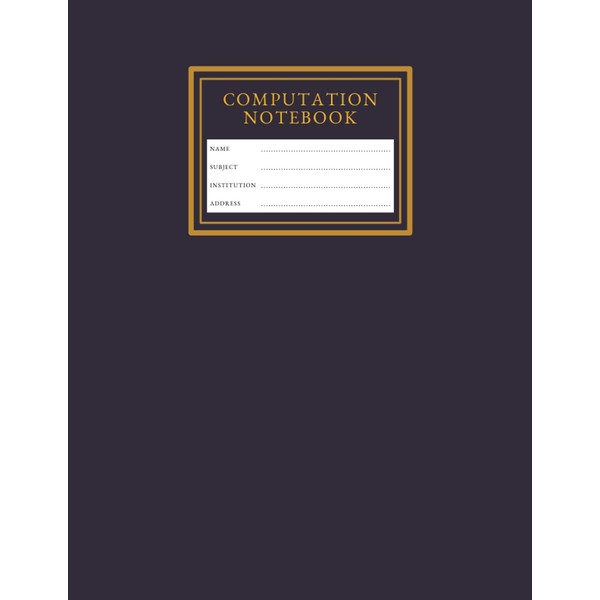 Minimalistic Numbered Engineering Computation Notebook | 4 x 4 Quad