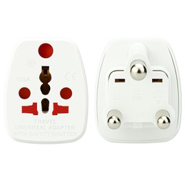 South Africa Plug Adapter, Type M Power Adapter, US to South African Plug Adaptor, for USA UK EU Indian AU in CN JP Asia Italy to South Africa,Pakistan, Botswana,Nepal, White