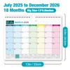 Povee Wall Calendar 2025-2026 - Includes July 2025 to December