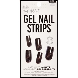 Ardell Nail Addict Gel Nail Strips - Heart Breaker, Cures with LED/UV Lamp, Lasts Up to 14 Days, 1-Pack