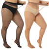 WiliW 2 Pairs Plus Size Sheer Pantyhose for Women, 20D