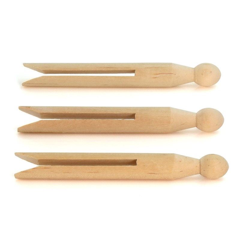 Hangerworld 72 Traditional Wooden Dolly Clothes Garment Pins Pegs Washing