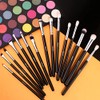 BEILI Juego de brochas de maquillaje de ojos 15 piezas