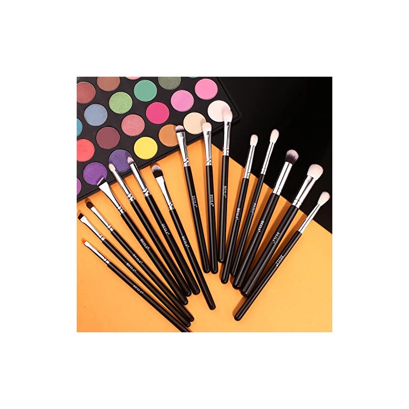 BEILI Juego de brochas de maquillaje de ojos 15 piezas
